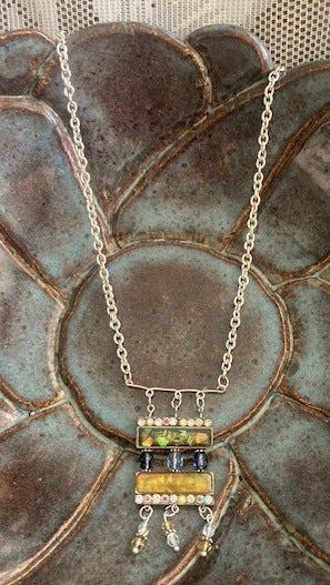 Egyptian inspired upcycled necklace 01-38 IER