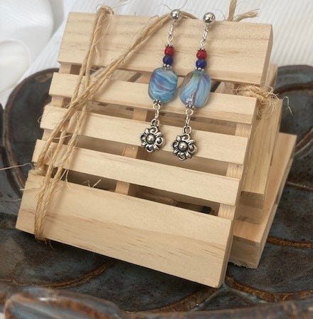 Swirled red, white and blue  03-31